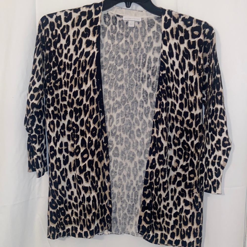 Animal print cardigan